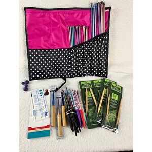 Clover Takumi Knitting Needles Crochet Hooks‎ Roll Bag Set